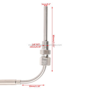 Sonde de type K de capteur de température de thermocouple à haute température avec câble de tresse SS pour la fusion de four industriel - Product Image 6