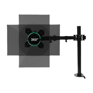 Máy tính màn hình đứng Chiều cao bàn có thể điều chỉnh cánh tay núi hỗ trợ đến 27 inch với màu đen - Product Image 4