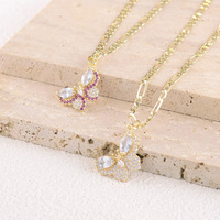 Collar con Colgante de Mariposa, Joyería Fina con Circonita Cúbica, Accesorios para Mujer, Joyería Nueva 2025, Venta al por Mayor