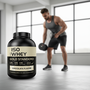 Proteína de Suero de Leche Aislada <span class=keywords><strong>ISO</strong></span> en Polvo de 2 Libras con Etiqueta Personalizada para el Desarrollo Muscular, Suplemento para la Recuperación Post-Entrenamiento, Sabor Chocolate - Product Image 1