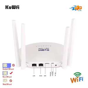 EU/USA/AS KuWFi 300Mbps 4G LTE WiFiルーター 室内CPE 32ユーザー対応 ホットスポット PPPoeモード RJ45ポート ワイヤレス機能搭載 - Product Image 2