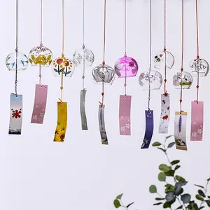 Japanse Stijl Mooie Windgong Handgemaakte Glas Geschilderd Hanger Creatief Cadeau Valentijn Dag Gift Woondecoratie