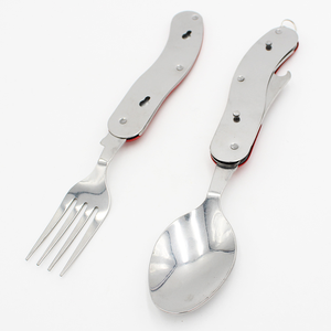 DF050 Juego de Cubiertos Plegables Desmontables Personalizados para Venta al por Mayor, Tenedor, Cuchillo, Cuchara, Abrebotellas, Regalo Promocional - Product Image 4