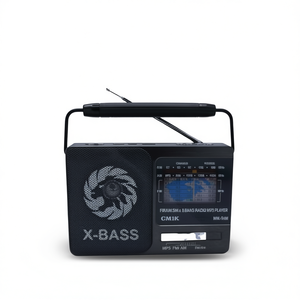 Radio portátil de banda completa con luz y reproductor de MP3 X-Bass de alto volumen para uso en exteriores - Product Image 1