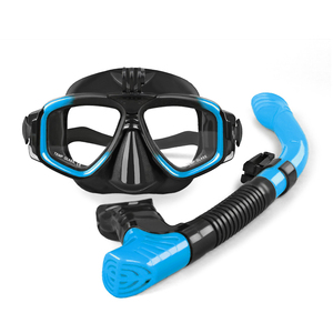 Custom Silicone Snorkel Set Low Volume Diving <b>Mask</b> with Camera Holder Dry Snorkel Adult Diving Equipment - Product Image 1