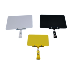 Mini tableau noir rectangulaire double face en plastique avec clips et panneau pour messages, idéal pour étiquettes alimentaires - Product Image 4