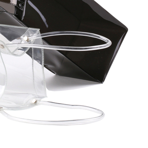 Nâng cao gấp đôi mềm xử lý PVC trong suốt Túi rượu vang đỏ phong cách Thời Trang Chai tàu sân bay - Product Image 5