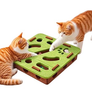 Filz-Katzenspielzeug Neigbares Interaktives <span class=keywords><strong>Puzzle</strong></span>-Futtertablett für Kätzchen und Haustiere - Product Image 1