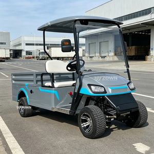 Voiturette de golf électrique tout-terrain améliorée, 6 places, châssis à empattement large, pneus antidérapants à adhérence au sol pour sites extérieurs et stations balnéaires éloignées - Product Image 1