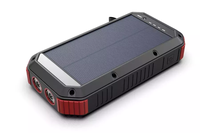 Banque d'énergie solaire étanche 30000mAh chargeur solaire étanche 50000mAh Banque d'alimentation portable pour l'extérieur Banque d'alimentation à lumière LED