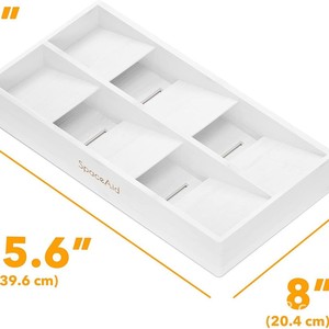 SpaceAid Bamboo Cutlery Organizer Rectangular Natural Wood Color Drawer <b>Storage</b> <b>Box</b> For <b>Kitchen</b> Tableware - Product Image 5