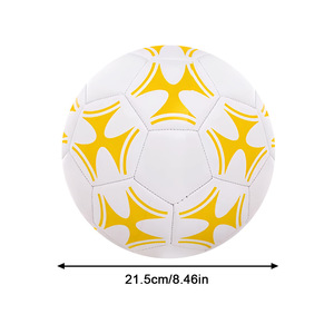 Ballon de football OEM taille 2, 3, 4, 5 avec aiguille de pompe, classique blanc et noir, PVC tissé serré pour les jeunes garçons, ligue, entraînement, pratique - Product Image 1