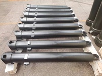 Grands vérins hydrauliques en acier 45 à double effet avec course de 200 mm et garantie d'un an pour camion à benne basculante