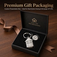 Clé USB 2.0 en métal personnalisée avec logo, en forme de maison, nouveau cadeau créatif pour l'immobilier et la construction, 8 Go/16 Go/32 Go/64 Go/128 Go