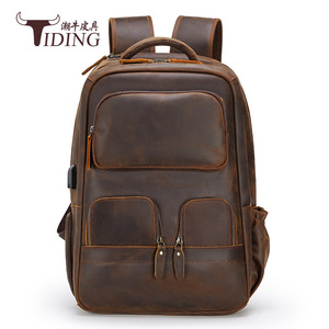 Tiding Genuine Leather <b>Backpack</b> 36-55L With Usb Charging For Men Outdoor Travel - Product Image 1