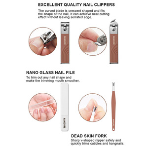 Nouvel ensemble <span class=keywords><strong>de</strong></span> manucure et pédicure en acier inoxydable 16 pièces, outils <span class=keywords><strong>de</strong></span> soin des ongles, ciseaux <span class=keywords><strong>de</strong></span> beauté, coupe-ongles, kits avec valise - Product Image 2