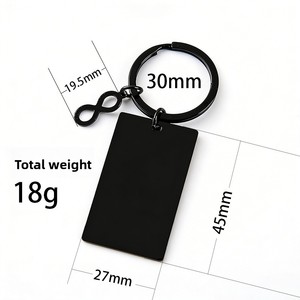 Porte-clés vierge en acier inoxydable avec logo personnalisé, impression de code QR, gravure laser, pour carte anti-perte - Product Image 2