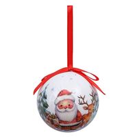 Boules de Noël en mousse de 75 mm pour décorations d'arbre, pendentifs de dessin animé, modèle Nouvel An 75 289L