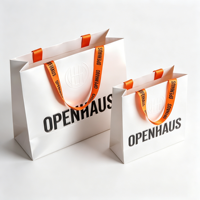 Sacs d'emballage pour magasins de vêtements, sacs cadeaux en papier de luxe biodégradables recyclables de style européen avec logo personnalisé