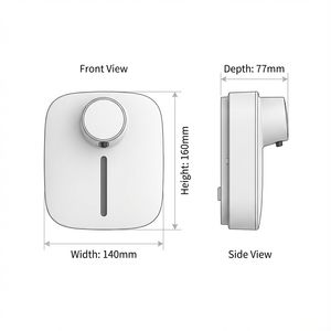 Distributeur de savon mural YEETE IPX4, 6 niveaux de mousse réglables, 300 ml, 1500 mAh, USB-C, ABS, 140x160x77 mm, pour la maison, la cuisine, la salle de bain - Product Image 2