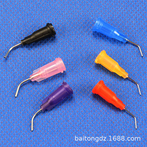 Multi-Tube 45 Degree Bent Dispensing Needle 16-27G Stainless Steel Thread Precision Tip Tape Dispenser - Product Image 1