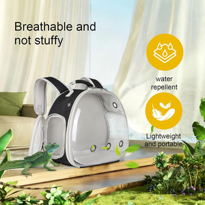 Pet Carrier <b>Backpack</b> with Clear Window for Lizard Hamster Parrots <b>Small</b> Animals Outdoor Travel Breathable Pet Carriers <b>Backpack</b> - Product Image 4