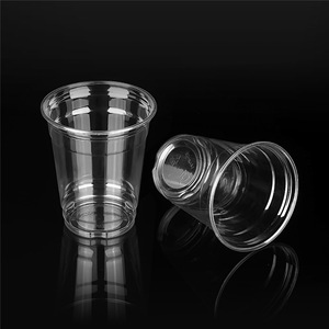 Logo Personnalisé <span class=keywords><strong>jetable</strong></span> En Plastique Transparent <span class=keywords><strong>Smoothie</strong></span> <span class=keywords><strong>Verre</strong></span> 16 oz Gobelets En Plastique Avec Couvercles Pour La Vente En Gros - Product Image 1