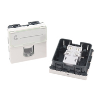 Connecteur réseau Keystone Jack Cat3 de type français de haute qualité 45*45mm avec plaque murale 45mm et interrupteur – Accessoires
