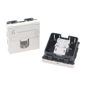 Alta calidad tipo francés Cat3 Keystone Jack Socket 45*45mm <span class=keywords><strong>Legrand</strong></span> tipo interruptor 45mm placa de pared conector de red Accesorios - Product Image 6