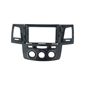 Marco de reproducción de DVD para coche nuevo producto para TOYOTA FORTUNER Hilux VIGO 2008-2014 negro brillante 9 pulgadas GPS al por mayor Marco de tablero estéreo para coche - Product Image 1