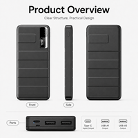 Banco de Energía Portátil de 10000 mAh para Exteriores, Cargador Portátil de 10000 mAh, Paquete de Baterías con Logotipo Personalizado al por Mayor para Camping y Senderismo