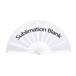 Grands ventilateurs à main personnalisés en bambou imprimés personnalisés par sublimation Rave Clacking Ventilateurs chinois pliables Promotion d'ange de la musique - Product Image 3