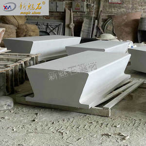 New Magic Stone Grc <b>Cement</b> Round Bench 3Cm Thickness Customized Size Urban Minimalist Style Outdoor Flower Bed Seating - Product Image 2