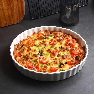 Plat à four carré en céramique de style américain pour pizza et gâteaux de riz - Compatible <span class=keywords><strong>micro</strong></span>-ondes, résistant aux hautes températures, utilisation domestique au four - Product Image 2