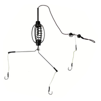 Cage à appâts tressée en PE pour la pêche à la carpe, forme pastèque, anti-accrocs, distributeur d'appâts à ressort pour la pêche à la carpe