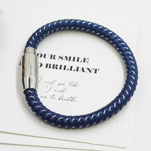 Custom Logo Classic <strong>Men's</strong> New <strong>Style</strong> Hand-woven Multi-layer Combination Accessory Metal Magnet Clasp Fashion <strong>Bracelet</strong> - Product Image 5
