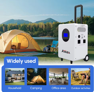 Station d'alimentation <span class=keywords><strong>portable</strong></span> d'extérieur 4KWH tout-en-un avec batteries LiFePO4 lithium-ion, <span class=keywords><strong>sortie</strong></span> 3KW, poignée intégrée, stockage d'énergie solaire - Product Image 2