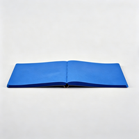 Carnet personnalisé en cuir PU souple, pages bleues, logo personnalisé, agenda pour le bureau