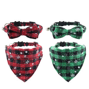 Venta al por mayor de pañuelos de perro con pajarita para mascotas de Navidad - Product Image 1