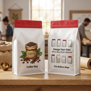 Bolsa de Fondo Plano con Cierre Hermético de Vinilo, Personalizable con Impresión, para Café en Grano, Té, Snacks, Polvo, Alimentos para Mascotas - Product Image 2