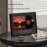 Haut-parleurs intelligents de style vintage, tourne-disque rétro, LED RVB, alimenté par batterie, pour système audio ambiant V2.0 3W