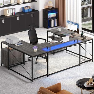 Customizable <strong>Industrial</strong> Home Office Wooden <strong>Corner</strong> Writing <strong>Desk</strong> Filing Cabinet Modular Convertible U-Shape Computer <strong>Desk</strong> - Product Image 2