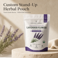 Sachet d'emballage personnalisé RDY Premium pour thé aux herbes, fleurs séchées, café avec finition mate
