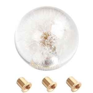Pommeau de levier de vitesse de voiture style pissenlit 70 mm M12 1.25 ergonomique en plastique blanc - Product Image 4