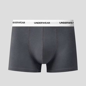 Slip da <span class=keywords><strong>uomo</strong></span> in <span class=keywords><strong>cotone</strong></span> traspirante Custom di marca grigio nero leggero <span class=keywords><strong>Boxer</strong></span> da <span class=keywords><strong>uomo</strong></span> a gamba lunga - Product Image 4