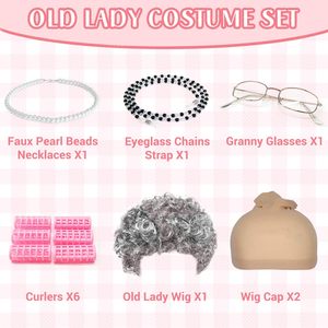 <span class=keywords><strong>Disfraz</strong></span> <span class=keywords><strong>de</strong></span> Peluca <span class=keywords><strong>de</strong></span> Anciana para Mujer, <span class=keywords><strong>Disfraz</strong></span> <span class=keywords><strong>de</strong></span> Abuela, Peluca para Halloween, Cosplay, <span class=keywords><strong>Disfraz</strong></span> Escolar <span class=keywords><strong>de</strong></span> 100 Días para Adultos, Poliéster - Product Image 3