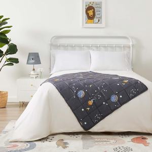 100% coton meilleure <span class=keywords><strong>couette</strong></span> de thérapie pour couvertures de gravité pour enfants Logo personnalisé 7lb pour garçons filles utilisation de la technique tissée pondérée sur Airp - Product Image 3