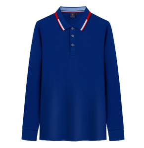 เสื้อโปโลผู้ชายแบบใหม่ ปรับแต่งได้ตามสั่ง ขายส่ง สีพื้น ผ้าฝ้าย สไตล์ลำลอง วินเทจ ทรงเข้ารูป ปกคอพับ ระบายอากาศได้ดี เหมาะสำหรับฤดูใบไม้ร่วง - Product Image 1