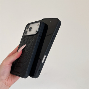 Custodia per iPhone in similpelle <span class=keywords><strong>Spider</strong></span>-<span class=keywords><strong>Man</strong></span> per iPhone 17 15 13 Pro Max 16 Pro Max, colore argento, protezione anti-caduta Promax - Product Image 5