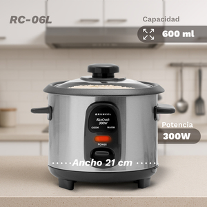 Cuociriso Grunkel 0.6L 300W in Acciaio Inossidabile con Funzione Mantenimento Calore - Product Image 2